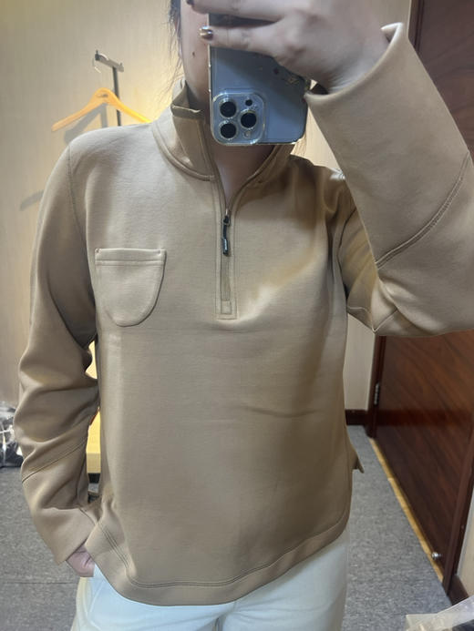 水淼2025冬新款休闲保暖半拉链内绒柔软小衫1481 商品图10