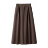 百媚生 高腰咖色伞裙半身裙女秋冬毛呢a字裙6615 商品缩略图4