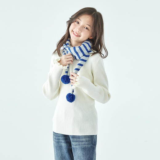 棵初条纹围巾801K258089MJ 商品图3