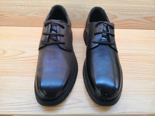 豪行男鞋12359268秋季特价商务休闲皮鞋系带单鞋舒适加肥 商品图1