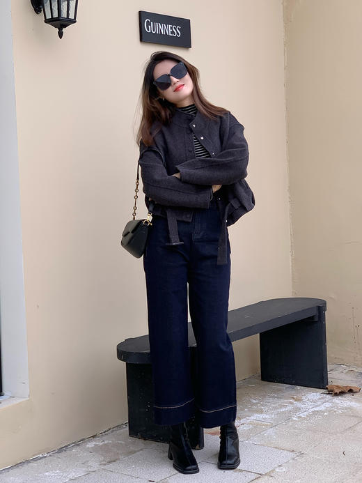 【百图lulu定制】【恒温羊毛外套】两穿 立领翻领 羊毛  软糯 温暖 显高 夹克 呢子外套 商品图4