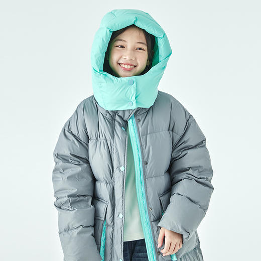 【预售 12.1 发货】棵初拼色长款羽绒服876K258076MJ 商品图4