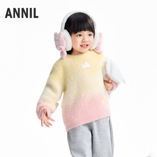 【实体店同款】女童圆领针织衫冬季新款安奈儿童装XG544007 商品图0