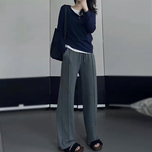 【7天内发货】Beau Muse羊毛蚕丝阔腿裤常规款、加绒款，暖又显瘦❗️分量感和高级感十足，上身百搭不挑人，秋冬必备神裤‼ 商品图2