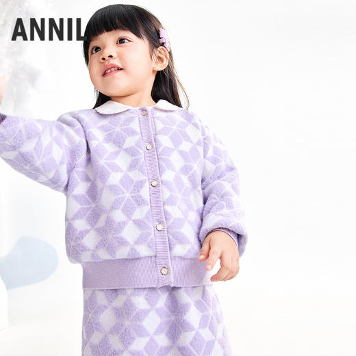 【实体店同款】女童长袖针织套装裙冬季新款安奈儿童装XG544016 商品图2