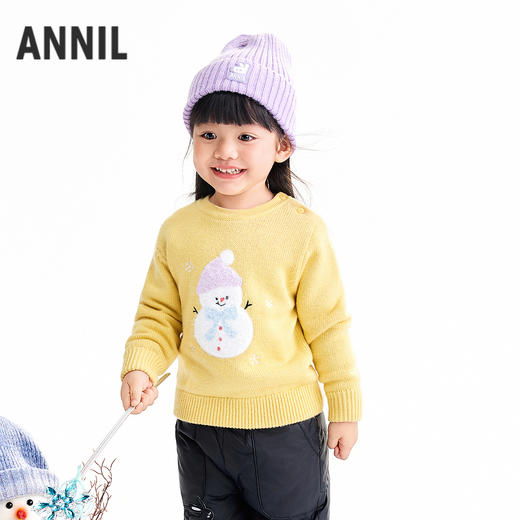 【实体店同款】女童圆领毛衫冬季新款安奈儿童装XG544014 商品图0