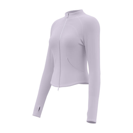 跃牌【瑜堂系列】新款侧口袋瑜伽服修身显瘦健身上衣双拉链跑步运动外套女JYMW176 商品图4