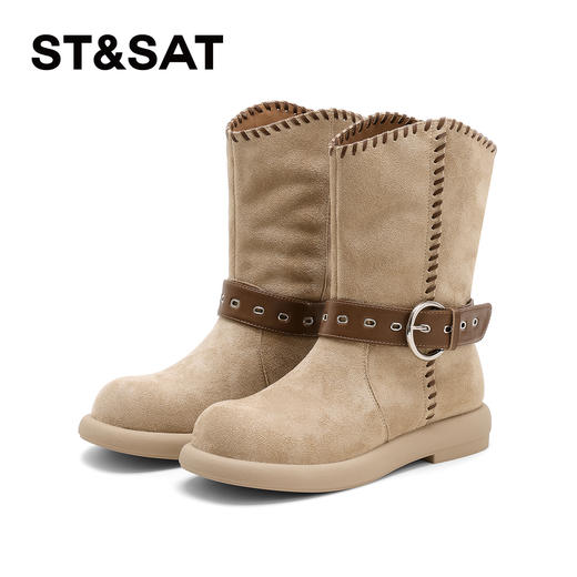 星期六时尚百搭舒适圆头时装靴SSD4116CKC 商品图6