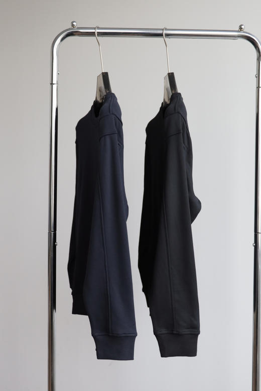 E.Z 杰尼 丝光全棉 斜纹毛圈 圆领套头卫衣 WY930 商品图3