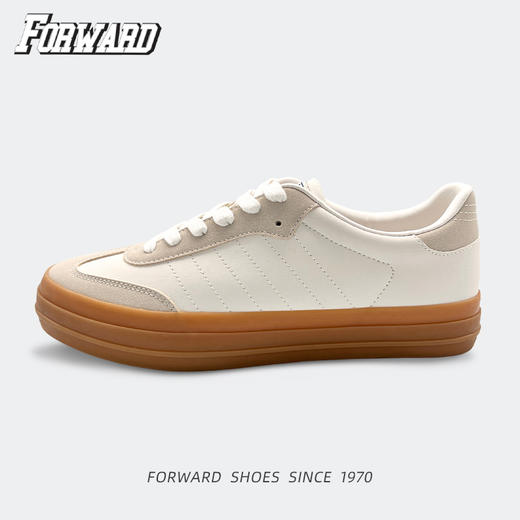 前进 悠-经典胶底德训鞋（白）-L 商品图0