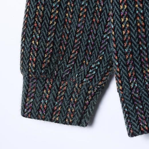 WY1196SDSA男士秋冬新款痞帅男装潮牌彩色竖纹连帽卫衣高街绒毛百搭上衣 商品图4