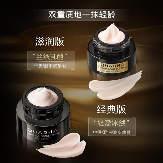 【夸迪】夸迪动能支撑轻龄面霜(滋润版) 买20g至高享40g 买40g至高享80g 闪充细胞能量 一扫松弛垮脸 商品图4