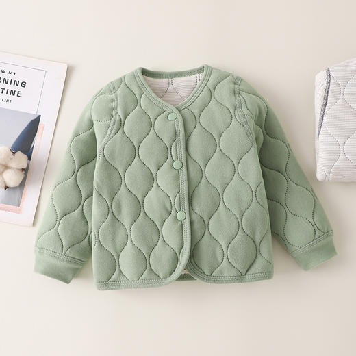 【现货39/件】【蚕丝羊毛加厚棉袄校服神器】儿童保暖上衣秋冬三层夹棉内穿外套 商品图2