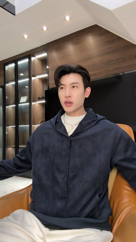 WY1149SDSA男士秋冬新款痞帅男装韩版简约纯色按扣连帽卫衣百搭宽松上衣