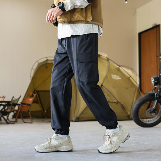 罗蒙秋冬工装款男士休闲裤宽松版型束脚设计多功能口袋户外旅游百搭长裤 商品图2