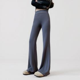 显瘦弹力氨纶混纺微喇裤