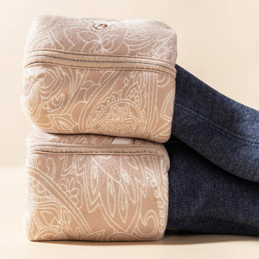 雀说 男女款羊毛填充保暖裤棉裤加绒加厚打底裤B16 商品图3