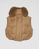 Yves Salomon - VEST MADE WITH LORO PIANA FLANNEL FABRIC/FOX - MACADAMIA - 女装 - 背心 - 夏威夷果棕 商品缩略图0