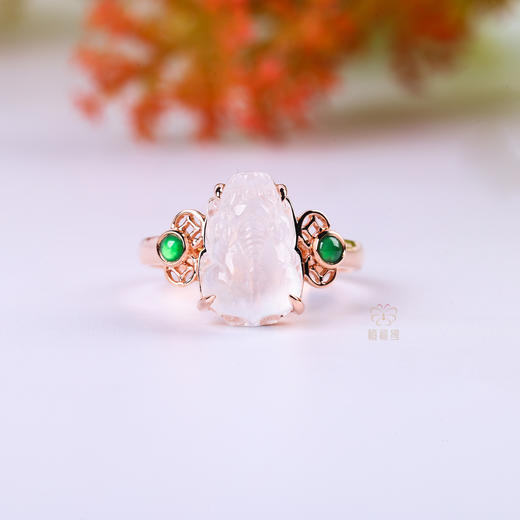 【好运来】玻璃种翡翠貔貅戒指-JZ12506020 商品图1