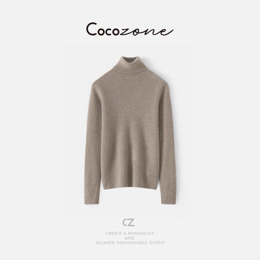 COCO ZONE 刘 一一 【100山羊绒】纯色针织高领羊绒衫 CD2A2705 商品图2