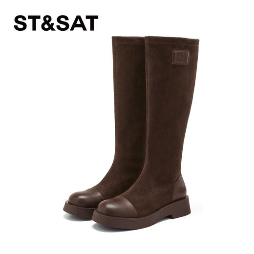 星期六简约百搭厚底增高瘦瘦靴SSD4119CSD 商品图7