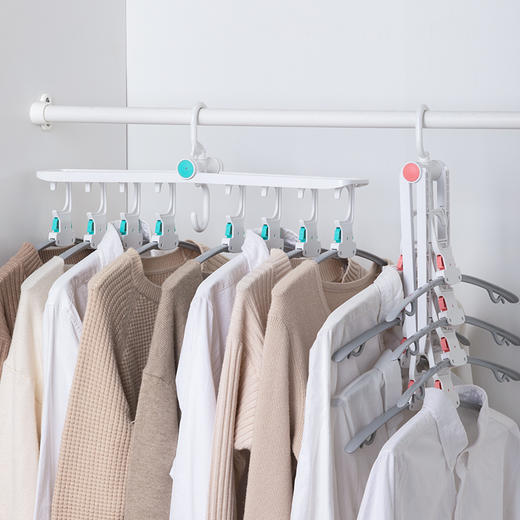 【茶花】多功能可拆卸折叠衣架 商品图6