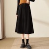 百媚生 高腰咖色伞裙半身裙女秋冬毛呢a字裙6615 商品缩略图3
