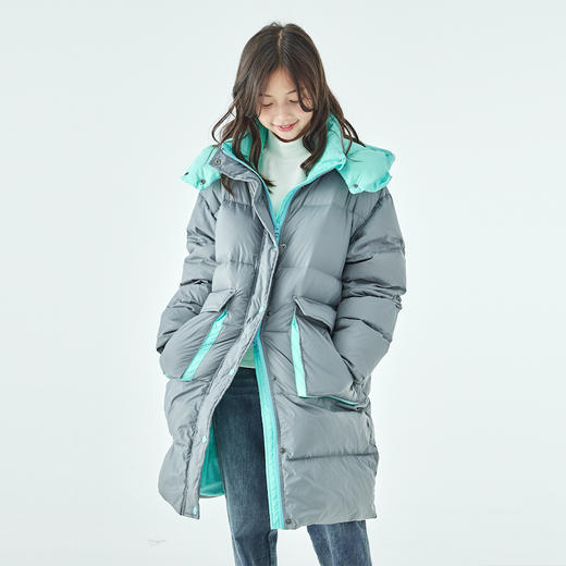 【预售 12.1 发货】棵初拼色长款羽绒服876K258076MJ 商品图2
