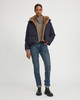 Yves Salomon - DOWN JACKET TECHNICAL FABRIC/MINK - NAVY/PASTEL - 女装 - 羽绒服 - 深蓝色 商品缩略图4