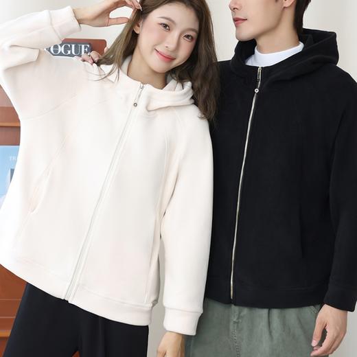 冬季暖绒绒 情侣款【梦惠妮 奥粒绒连帽外套】双面毛绒 重磅厚实 软糯保暖 高密度锁温防寒 连帽百搭 宽松遮肉显瘦  #M663 商品图5