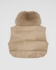 Yves Salomon - VEST MADE WITH LORO PIANA FLANNEL FABRIC/FOX - DUNE - 女装 - 背心 - 沙色 商品缩略图1
