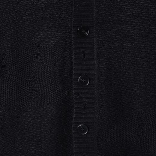 243019SDSA秋冬新款痞帅男装美式勾破纯色纽扣开衫毛衣百搭开衫针织衫 商品图2