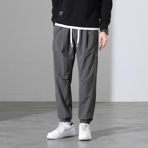 罗蒙秋冬休闲裤男士工装伞兵裤系列腰部抽绳可修饰各种腿型显瘦长裤 商品图1