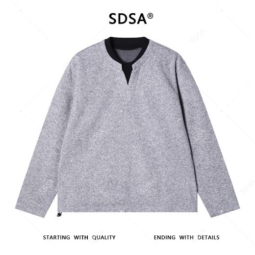 26T8798SDSA男士秋冬新款痞帅男装韩版撞色拼接圆领卫衣下摆松紧设计百搭 商品图1