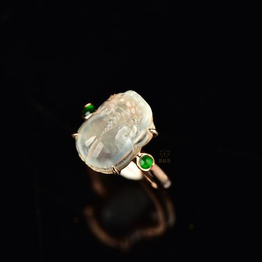 【福运】玻璃种白翡貔貅戒指-JZ12407035 商品图2