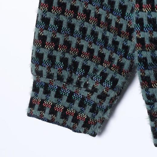 WY1198SDSA男士秋冬新款痞帅男装潮牌绒面撞色格子抽绳连帽卫衣百搭时尚 商品图4