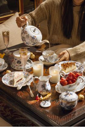 【已售】独角鹿西洋古董 20世纪德国著名瓷窑梅森Meissen出品赤金洋葱系列下午茶瓷器套件