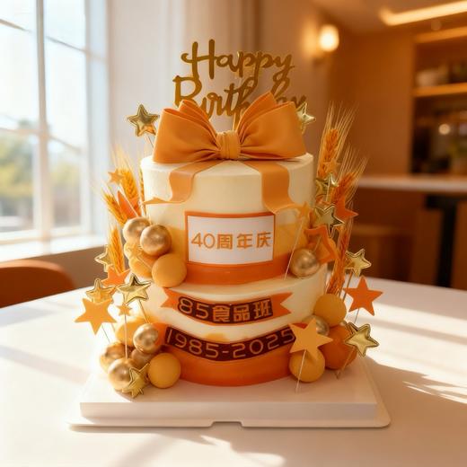 企业专属周年庆蛋糕 | 共铸辉煌，同庆丰年，祝愿公司业绩硕果累累，团队团结共进~~ 商品图2