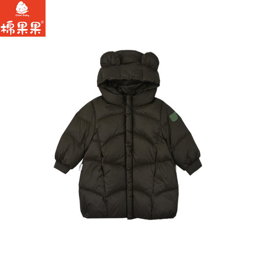 棉果果冬季新品男童涤丝纺羽绒保暖加厚卡通小熊长款羽绒服M412102925621 商品图1