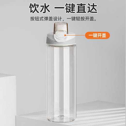 【茶花】多功能弹盖运动水杯随手杯塑料杯 商品图6