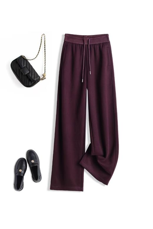 LS竹纤维女士醋酸羊毛直筒裤1687 商品图1