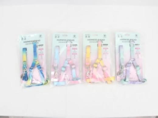 【超市】波波 犬用牵引绳(渐变胸背带+牵引绳) 1条  颜色随机 商品图0