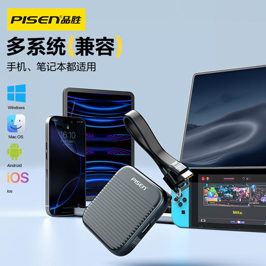 品胜 便携式六合一磁吸拓展坞套装 适用苹果笔记本电脑macbook雷电4mac 自带双C全功能线 商品图3