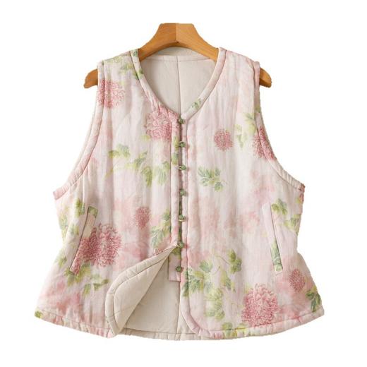 GYH 3703印花休闲棉服马夹背心复古加厚保暖 商品图4