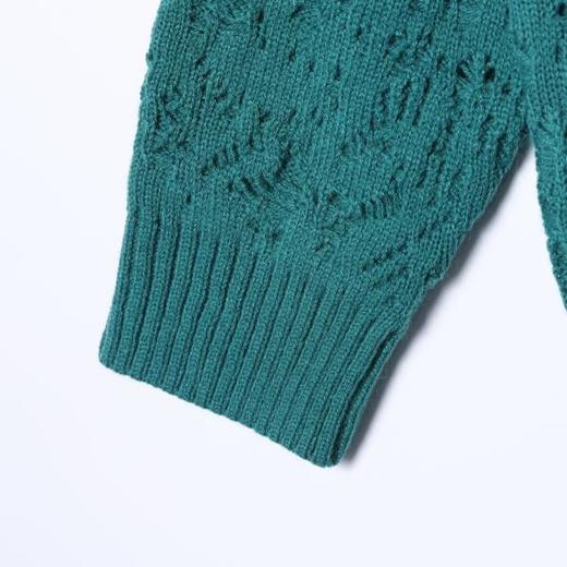 24309SDSA男士秋冬新款痞帅男装潮牌简约纯色勾破圆领毛衣慵懒风针织衫 商品图4