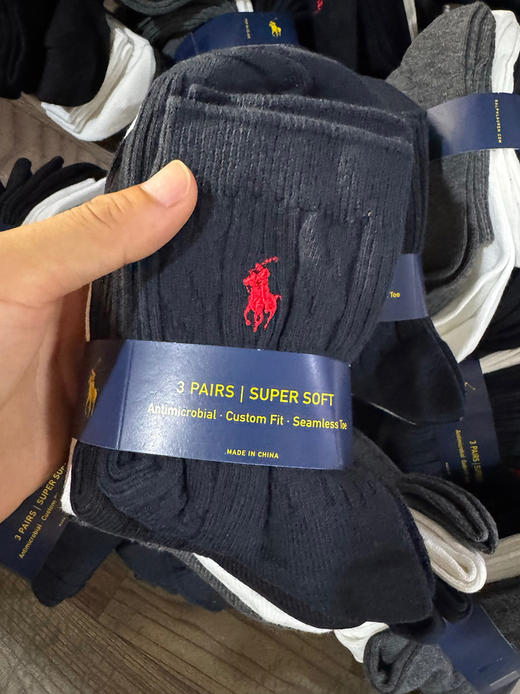 小马の原厂！4双装の极简运动袜中筒袜棉袜男袜子 商品图2