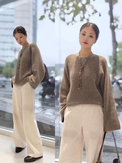 483931纯山羊绒慵懒风毛衫 商品图1