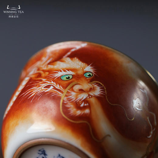 问鼎鼎峰柴窑天青手握杯（龙腾戏珠） 商品图2