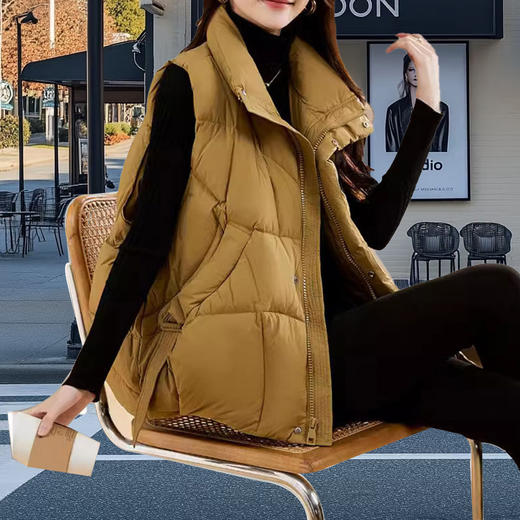 百媚生 羽绒服马甲女款女羽绒背心高品质鸭绒坎肩背心  YQSG-F3259 商品图0