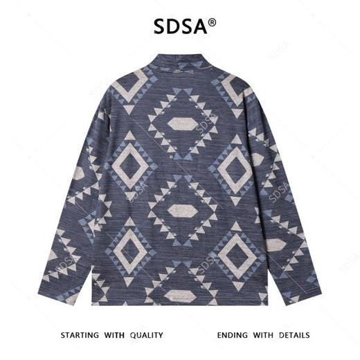 T4927SDSA男士秋冬新款痞帅男装潮牌撞色菱形半高领长袖T恤百搭时尚 商品图5